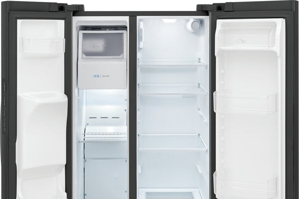 Frigidaire 22.3-cu ft Side-by-Side Refrigerator with Ice Maker ,Water and Ice Dispenser ( Black Stainless Steel ) ENERGY STAR Certified