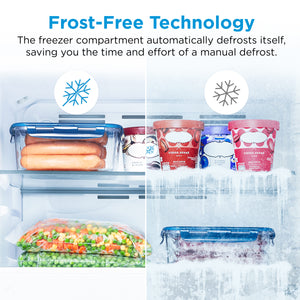 Midea Fingerprint Resistant 20.5-cu ft Top-Freezer Refrigerator ( Black ) Garage Ready ENERGY STAR Certified