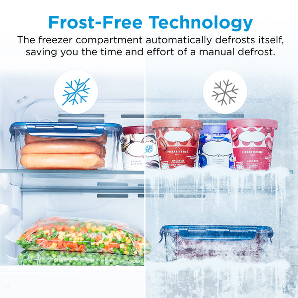 Midea Fingerprint Resistant 18.1-cu ft Top-Freezer Refrigerator ( Black ) Garage Ready ENERGY STAR Certified