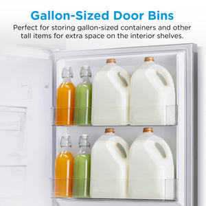 Midea Fingerprint Resistant 14.2-cu ft Counter-Depth Top-Freezer Refrigerator ( White ) Garage Ready ENERGY STAR Certified