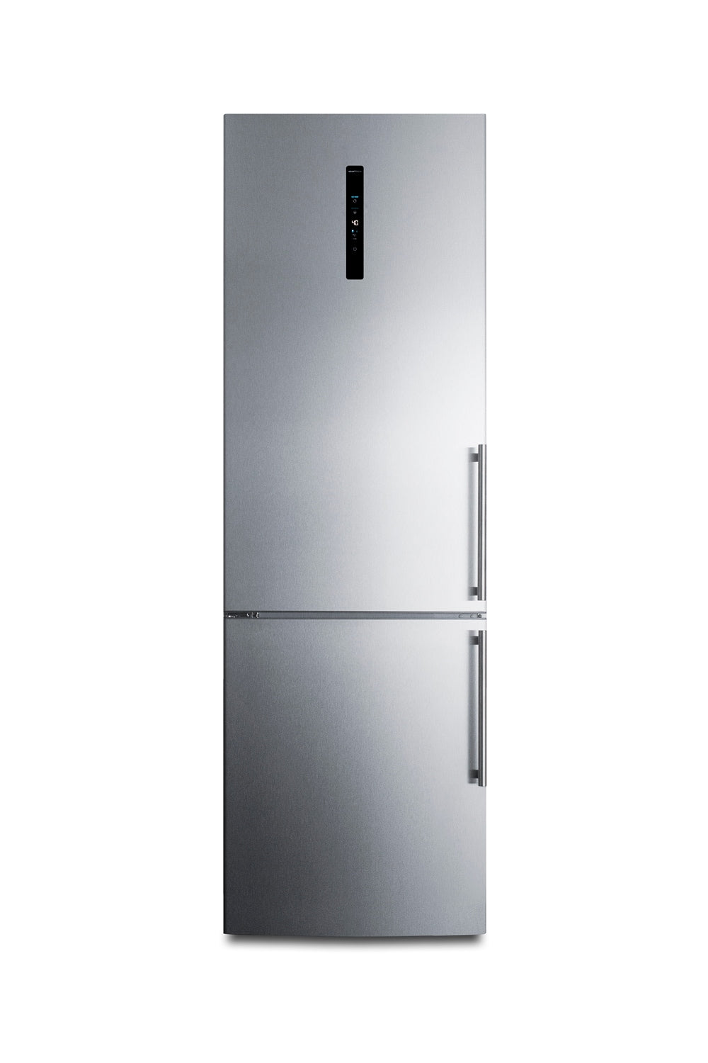 Summit Appliance 10.6-cu ft Counter-Depth Bottom-Freezer Refrigerator Stainless steel doors and gray cabinet ) ENERGY STAR Certified