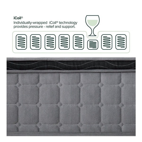 Zinus 12″ Cool Touch Comfort Hybrid Mattress with Gel Memory Foam and Pocket Spring, Queen