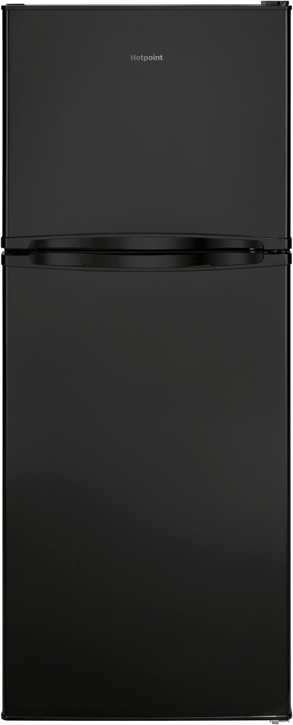 Hotpoint 9.7-cu ft Counter-Depth Top-Freezer Refrigerator ( Black )