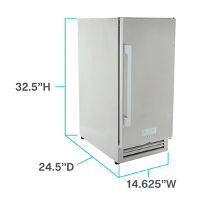 Avanti 2.9-cu ft Mini Fridge ( Stainless Steel ) Garage Ready