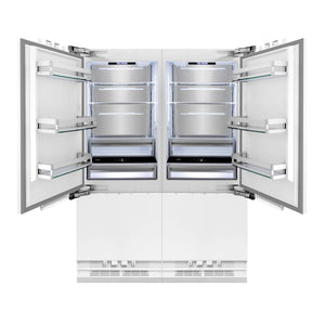 ZLINE KITCHEN & BATH Counter-Depth 32.2-cu ft 4 -Door Built-In French Door Refrigerator with Ice Maker with Water and Ice Dispenser ( Panel-Ready ) ENERGY STAR Certified