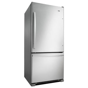 Amana 18.7-cu ft Standard-Depth Bottom-Freezer Refrigerator Ice Maker Optional (sold separately) ( Stainless Steel )