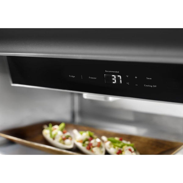 KitchenAid 20.9-cu ft Standard-Depth Built-In Bottom-Freezer Refrigerator with Ice Maker ( Stainless steel ) ENERGY STAR Certified