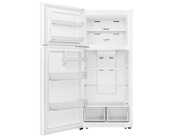 Hisense 18-cu ft Top-Freezer Refrigerator ( White ) Garage Ready ENERGY STAR Certified