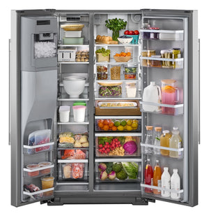 KitchenAid 20.85-cu ft Counter-Depth Side-by-Side Refrigerator with Ice Maker ,Water and Ice Dispenser ( Fingerprint Resistant Stainless Steel ) ENERGY STAR Certified