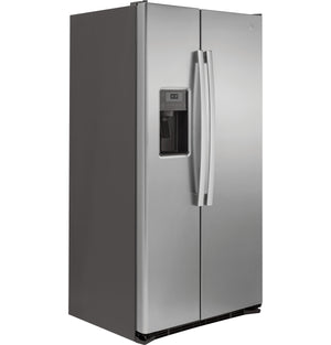 GE 21.9-cu ft Counter-Depth Side-by-Side Refrigerator with Ice Maker ,Water and Ice Dispenser ( Stainless steel )