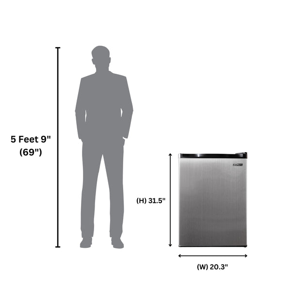 ConServ 4.5-cu ft Mini Fridge ( Stainless Steel )