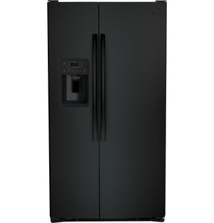 GE 25.3-cu ft Side-by-Side Refrigerator with Ice Maker ,Water and Ice Dispenser ( Black ) ENERGY STAR Certified