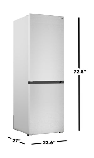 Sharp 11.5-cu ft Standard-Depth Bottom-Freezer Refrigerator Stainless Steel ) ENERGY STAR Certified