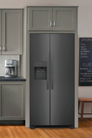 Frigidaire 22.3-cu ft Side-by-Side Refrigerator with Ice Maker ,Water and Ice Dispenser ( Black Stainless Steel ) ENERGY STAR Certified