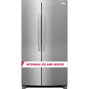 Frigidaire Gallery 26-cu ft Side-by-Side Refrigerator with Ice Maker and Water Dispenser ( Smudge-Proof Stainless Steel ) ENERGY STAR Certified