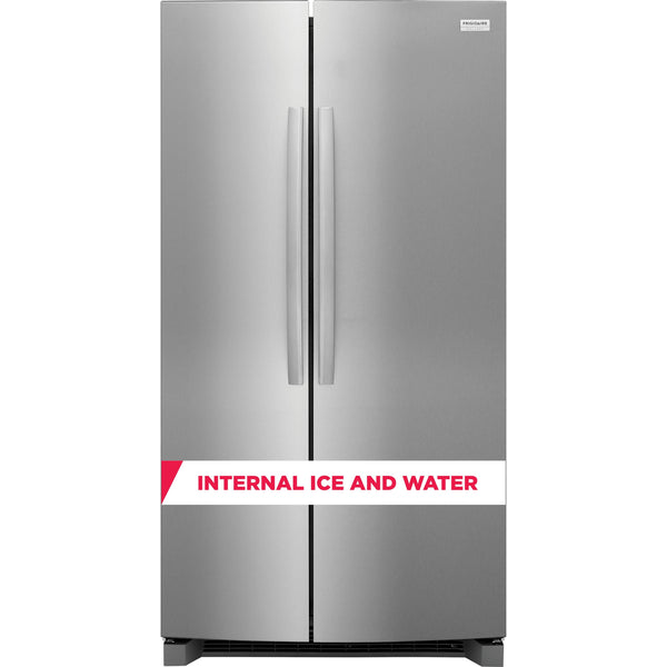 Frigidaire Gallery 26-cu ft Side-by-Side Refrigerator with Ice Maker and Water Dispenser ( Smudge-Proof Stainless Steel ) ENERGY STAR Certified