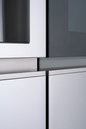 LG InstaView Craft Ice 27.1-cu ft Side-by-Side Refrigerator Smart Compatible with Dual Ice Maker ,Water and Ice Dispenser ( PrintProof Stainless Steel ) ENERGY STAR Certified