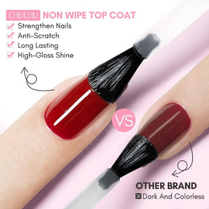 CHUCHU 4 in 1 Nail Glue 18mL Base Gel for Acrylic Nails, Long Lasting Brush on Nail Glue for Nail Repair, Professional Super Fake Nail Adhesive Glue for Broken Nails