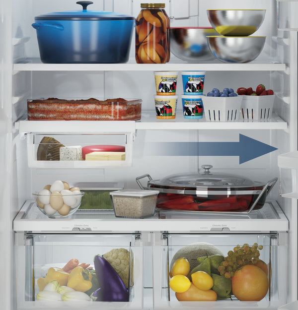 GE 24.9-Cu. Feet Standard-Depth Bottom-Freezer Refrigerator with Ice Maker ( Stainless steel ) ENERGY STAR Certified