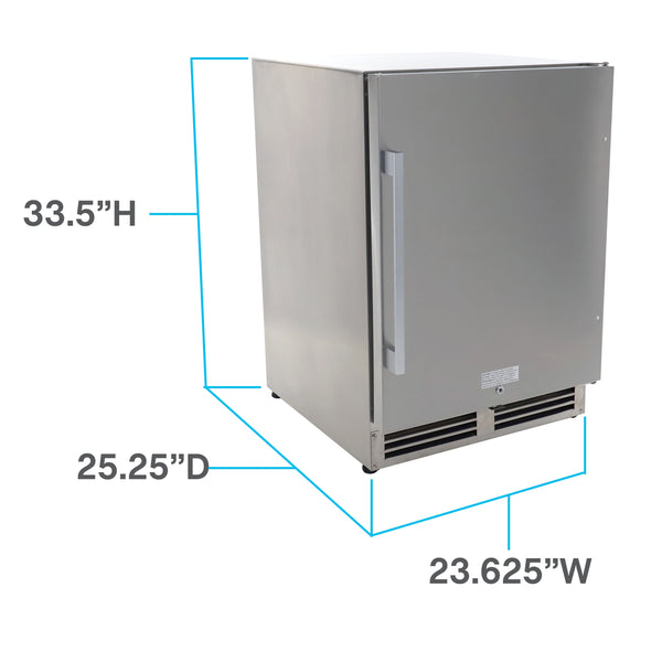 Avanti 5.4-cu ft Mini Fridge ( Stainless Steel ) Garage Ready