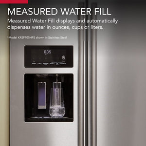 KitchenAid 24.8-cu ft Side-by-Side Refrigerator with Ice Maker ,Water and Ice Dispenser ( Black Stainless with PRINTSHIELD Finish ) ENERGY STAR Certified