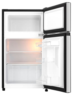 Hisense 3.1-cu ft Mini Fridge with Freezer ( Silver ) ENERGY STAR