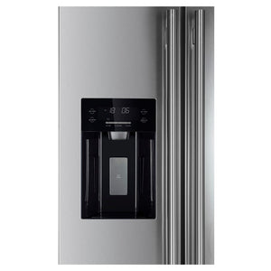 FORNO 20-cu ft Counter-Depth Side-by-Side Refrigerator with Ice Maker ,Water and Ice Dispenser ( Stainless Steel ) ENERGY STAR Certified