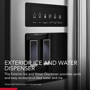 KitchenAid 24.8-cu ft Side-by-Side Refrigerator with Ice Maker ,Water and Ice Dispenser ( Black Stainless with PRINTSHIELD Finish ) ENERGY STAR Certified