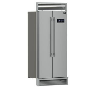 FORNO Salerno 15.6-cu ft Counter-Depth Side-by-Side Refrigerator ( Stainless steel )