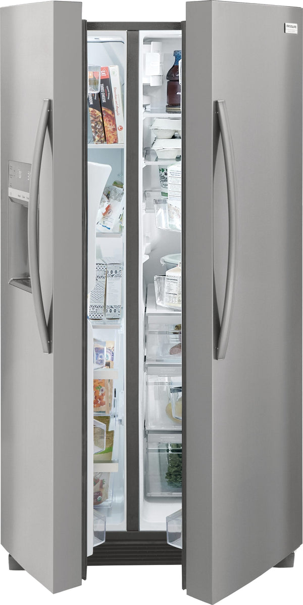 Frigidaire Gallery 25.6-cu ft Side-by-Side Refrigerator with Ice Maker ,Water and Ice Dispenser ( Fingerprint Resistant Stainless Steel ) ENERGY STAR Certified