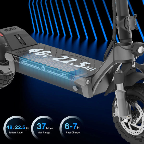 M YUME SCOOTER Swift Electric Scooter 32MPH 1200W Portable Folding Electric Scooter for Adults 37 Miles Range